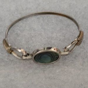 Vintage Avon Abalone Hinge Top Bangle